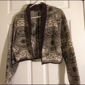 Cute Short Aztec Print Jacket